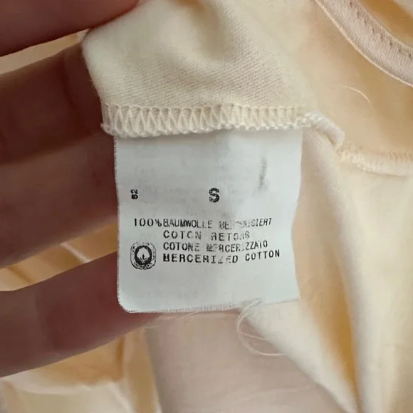 Hanro of Switzerland Cream nightgown with silk Button-Front details size Small - Picture 9 of 9